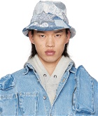 Who Decides War Blue Thorn Wrapped Grid Bucket Hat