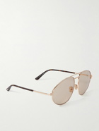 TOM FORD - Ken Aviator-Style Rose Gold-Tone Sunglasses