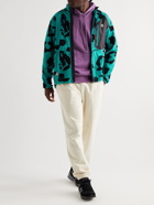Billionaire Boys Club - Leopard-Print Shell-Trimmed Fleece Jacket - Blue