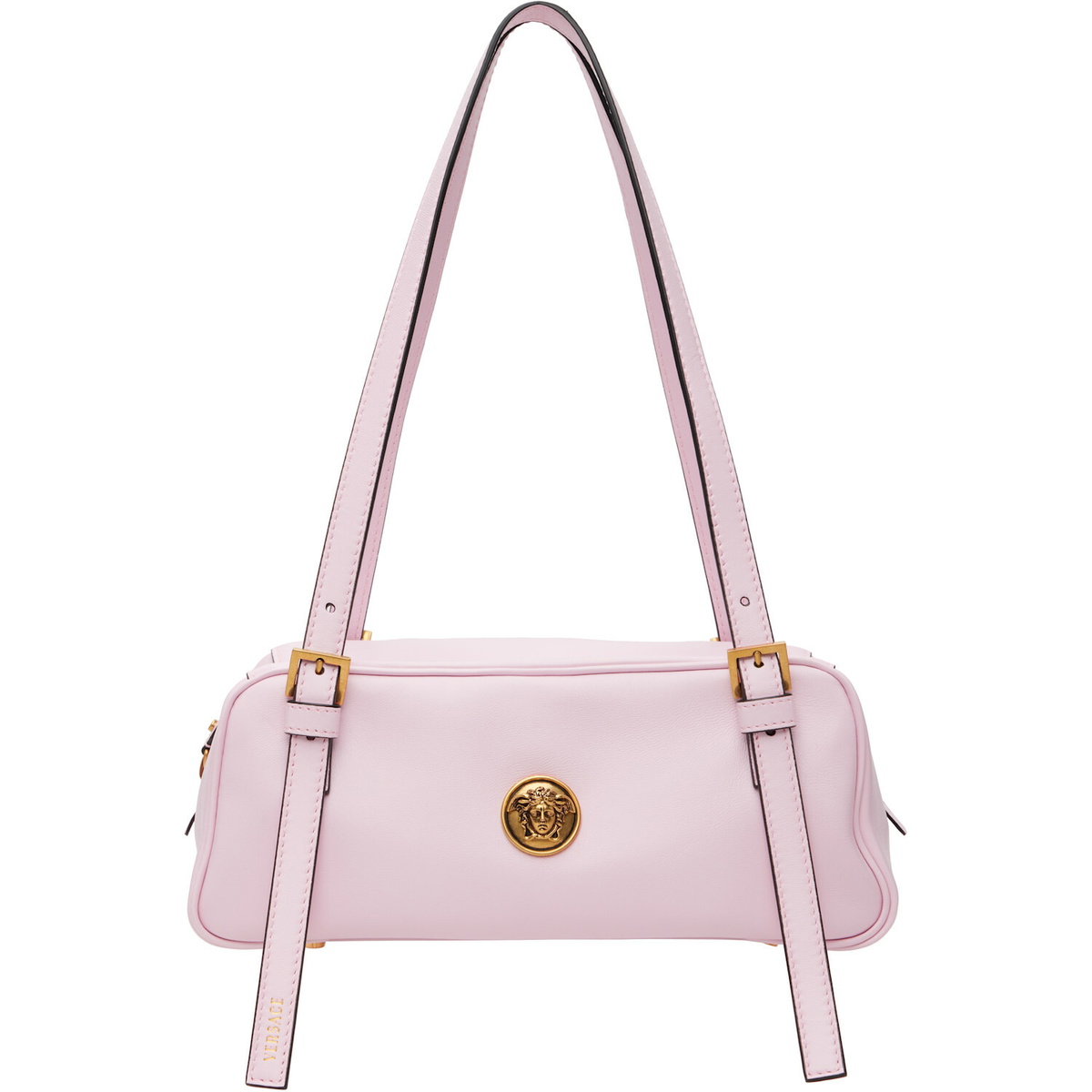 Versace Pink Emblème Nappa Bowling Bag