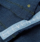 11.11/eleven eleven - Striped Wool Scarf - Blue