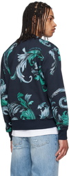 Versace Jeans Couture Blue Graphic Sweatshirt