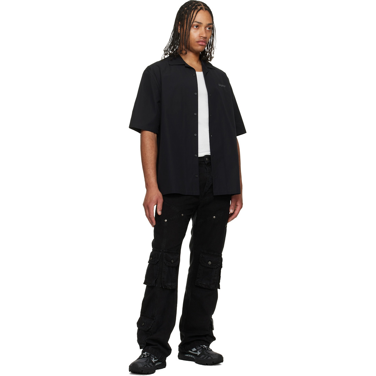 Off-White Black Metal Arrow Poplin Bowling Shirt