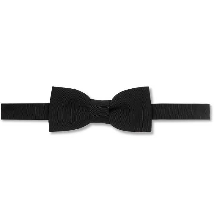 Photo: Bottega Veneta - Pre-Tied Silk-Grosgrain Bow Tie - Black