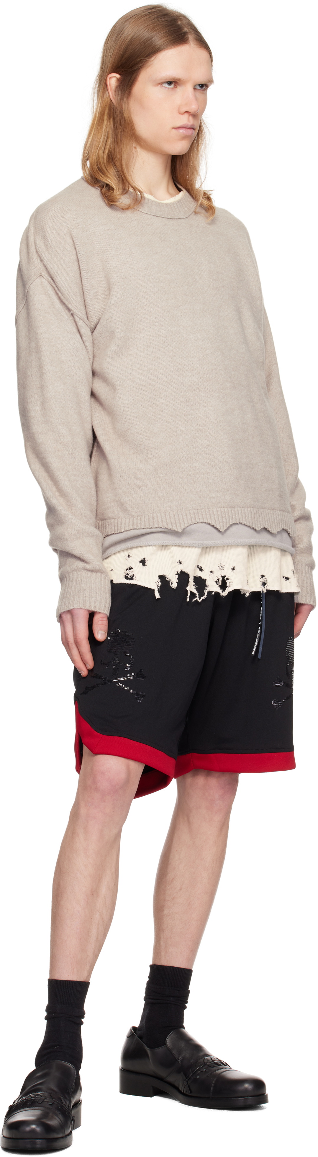 MASTERMIND WORLD Black Basket Shorts