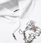 McQ Alexander McQueen - Printed Fleece-Back Cotton-Jersey Hoodie - White