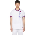 Champion Reverse Weave White Mesh Script Logo T-Shirt