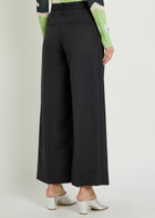 Issey Miyake Palindrome Wide-leg Wool-blend Trousers Black