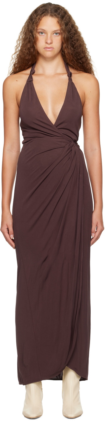 Staud Brown Reagan Maxi Dress Staud