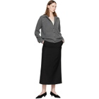 TOTEME Black Low-Waist Straight Maxi Skirt