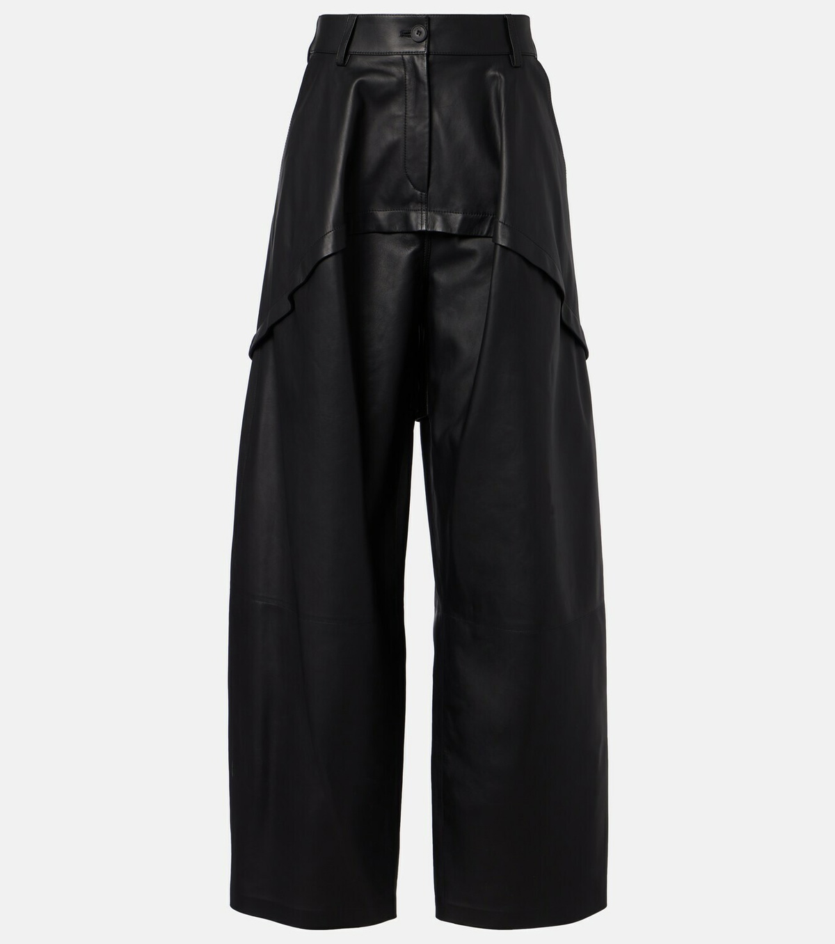 Loewe Paneled leather wide-leg pants