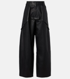 Loewe Paneled leather wide-leg pants
