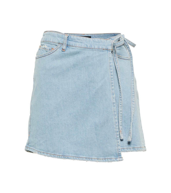 Photo: 3x1 N.Y.C. Wrap denim miniskirt