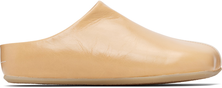 Photo: MM6 Maison Margiela Beige Factory Sabot Loafers
