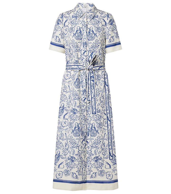 Photo: Simkhai Audria printed linen-blend shirt dress