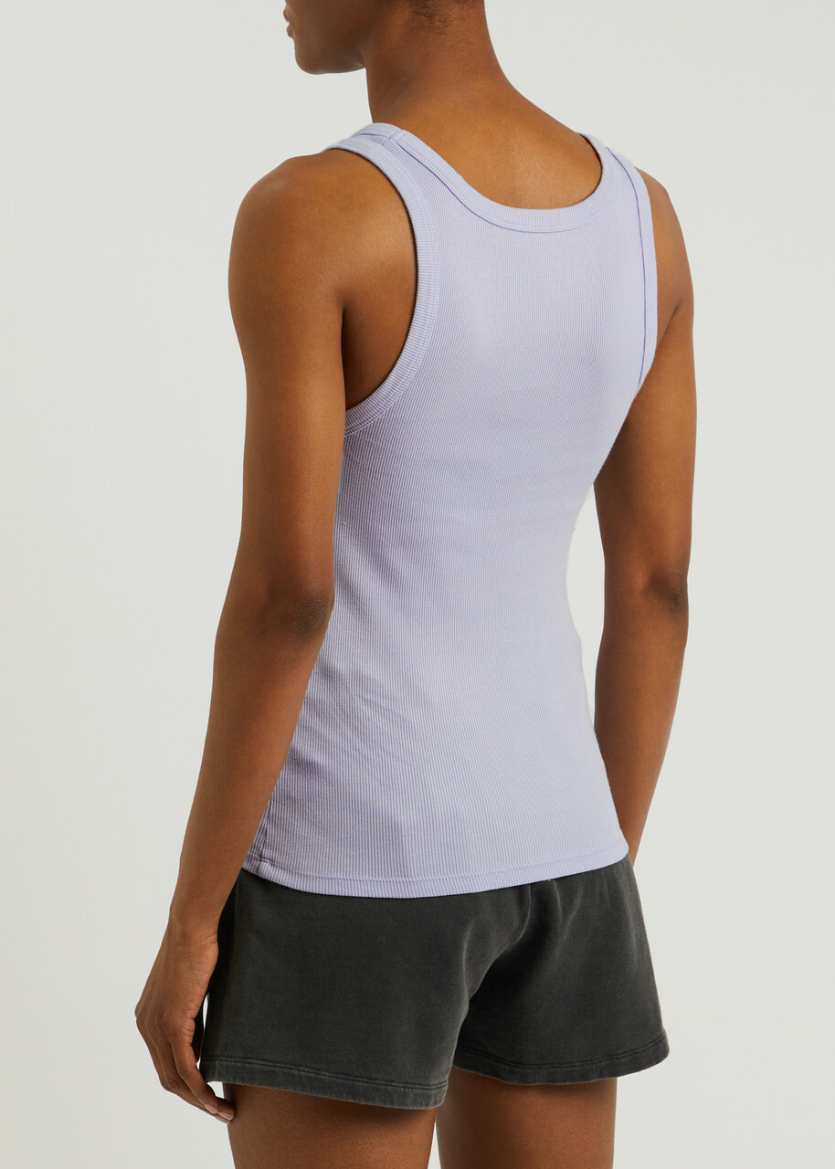 Colorful Standard Ribbed Stretch-cotton Tank Lilac