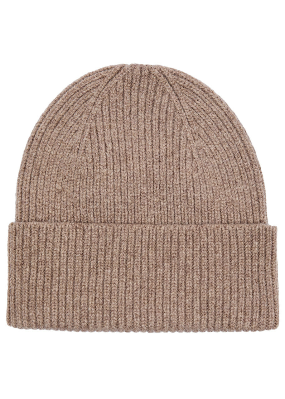 Colorful Standard Ribbed Wool Beanie - Brown - One Size