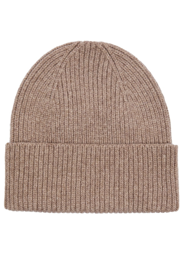 Photo: Colorful Standard Ribbed Wool Beanie - Brown - One Size