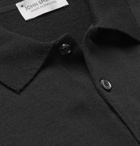 John Smedley - Belper Slim-Fit Merino Wool Polo Shirt - Black