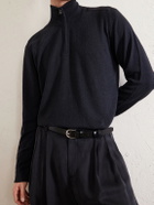 PIACENZA 1733 - Lupetto Cashmere and Linen-Blend Half-Zipped Sweater - Black