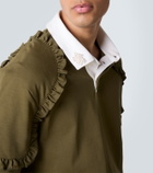 Simone Rocha Layered ruffled cotton jersey polo shirt