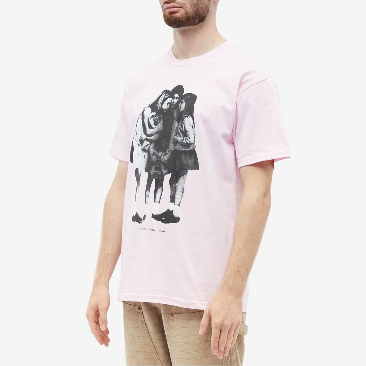 Fucking Awesome Men's Hate FA T-Shirt in Light Pink Fucking Awesome