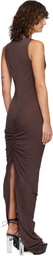Rick Owens Brown Temple V Tank Maxi Dress
