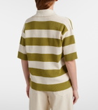 Ami Paris Ami de Cœur striped cotton polo shirt