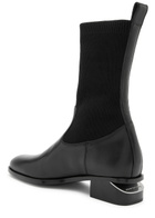 Alexander Wang Kane 40 Leather Sock Boots Black