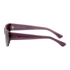 Dries Van Noten Purple Linda Farrow Edition 190 C4 Rectangular Sunglasses