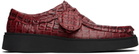 Martine Rose Burgundy Clarks Edition Torview Derbys