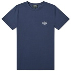 A.P.C. Men's Embroidered Raymond T-Shirt in Dark Navy
