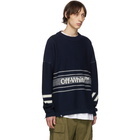 Off-White SSENSE Exclusive Navy Knit Sweater