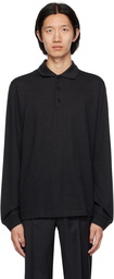 Brioni Gray Embroidered Polo