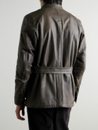 Belstaff - Legacy Trailmaster Panther Waxed-Leather Belted Jacket - Green