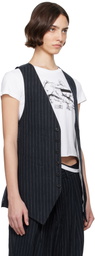 R13 Navy Elongated Vest
