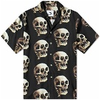 Endless Joy Men's Skulls Print Vacation Shirt in Black