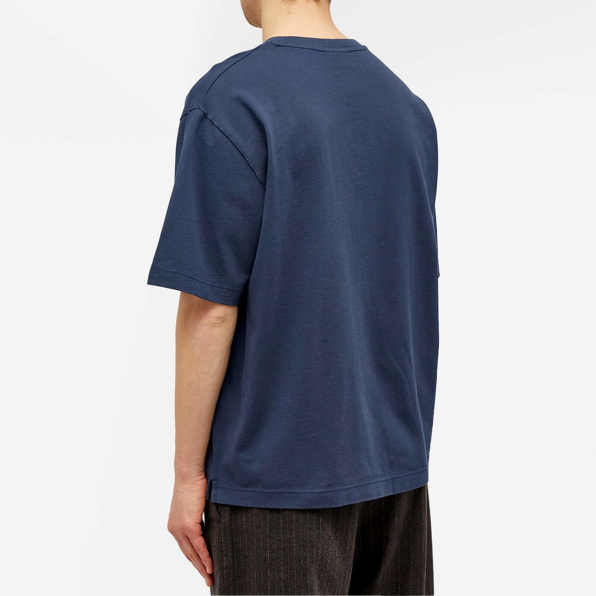 Maison Kitsuné Men's Ivy League Oversize T-Shirt in Ink Blue Maison Kitsune