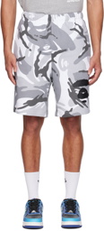 AAPE by A Bathing Ape Gray Camouflage Shorts