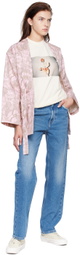 Stockholm (Surfboard) Club SSENSE Exclusive Pink Kimono Denim Jacket