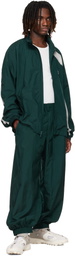 Y-3 Green Raw Edge 3 Stripes Nylon Shell Jacket