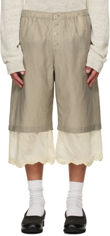 Photo: OUR LEGACY Beige Frill Shorts