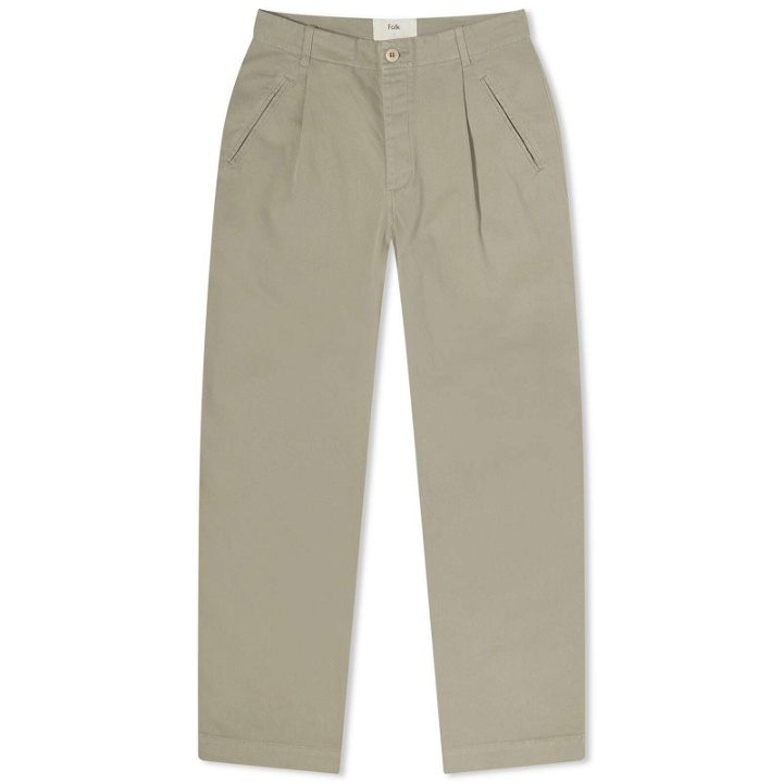Photo: Folk Men's Cord Assembly Pant in Olive Cord