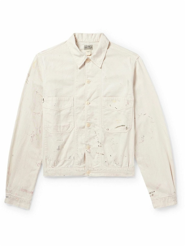 Photo: RRL - Mathieu Paint-Splattered Cotton-Twill Shirt Jacket - Neutrals