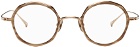 Yuichi Toyama Rose Gold & Brown F.Brandt Glasses