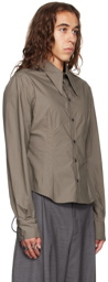 AARON ESH SSENSE Exclusive Gray Double Dart Shirt