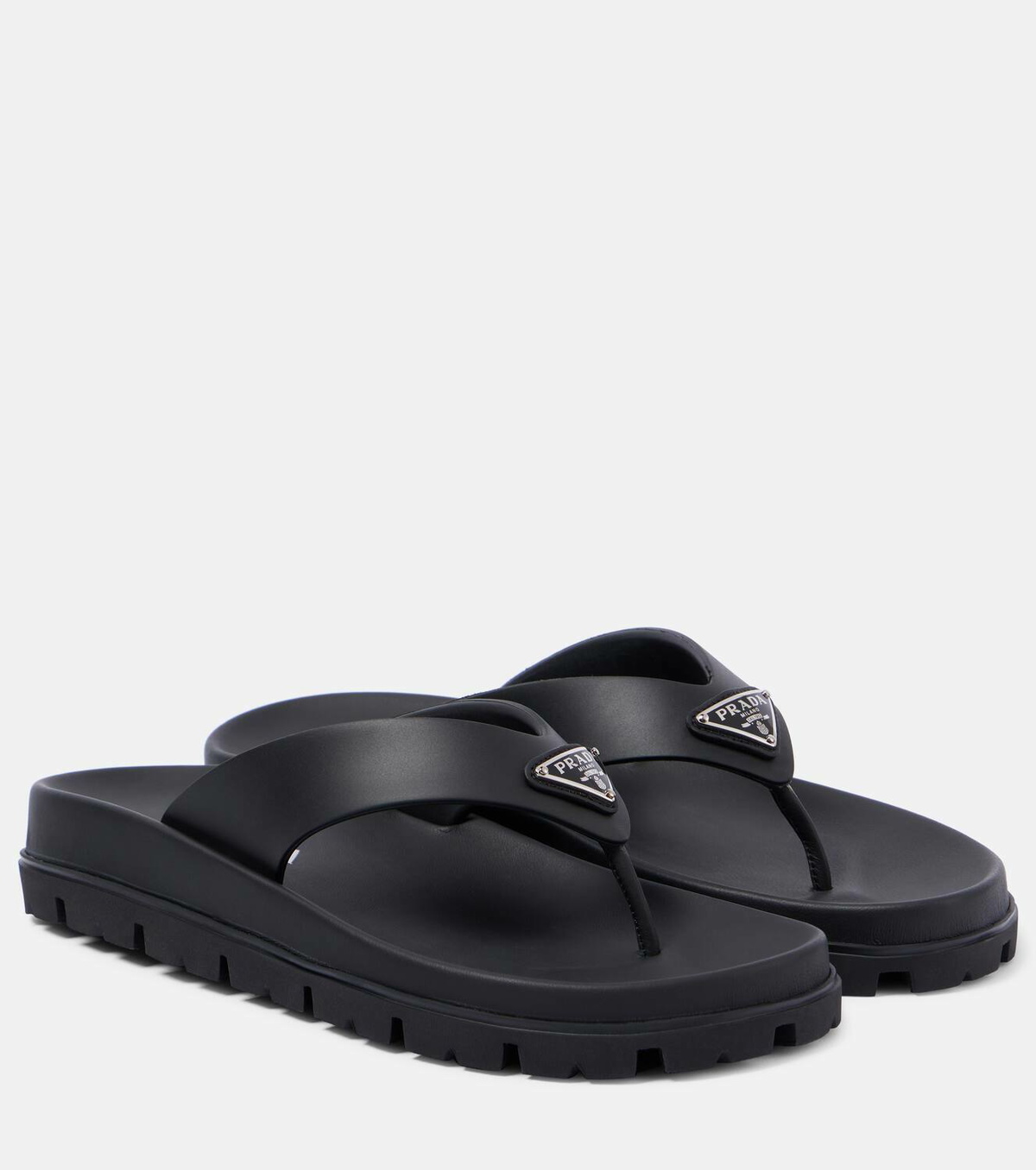 Prada Soft Cage vinyl thong sandals