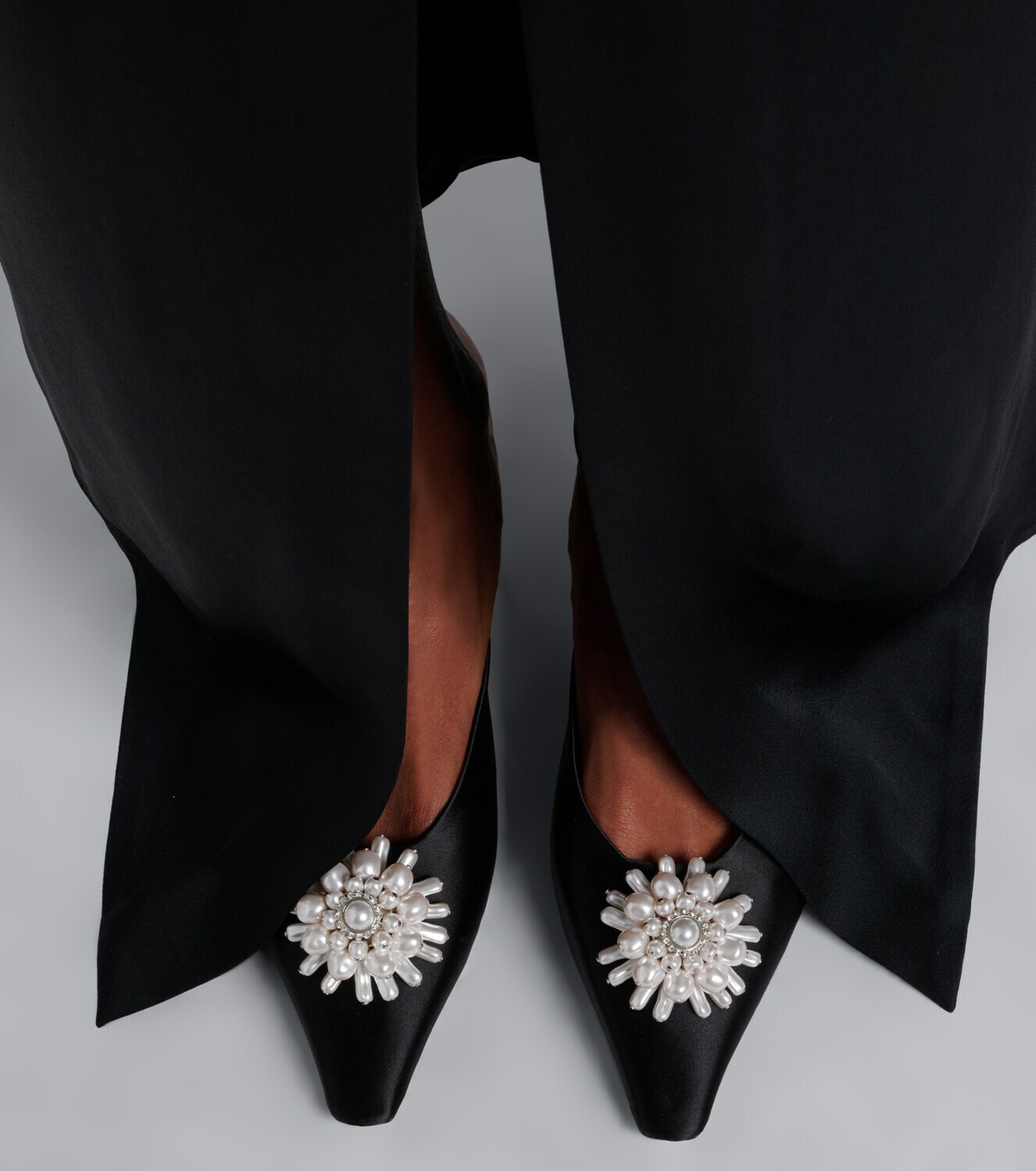 Jimmy Choo Ines embellished satin mules