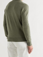 MR P. - Slim-Fit Cashmere and Cotton-Blend Polo Shirt - Green