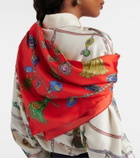 Versace Printed silk twill scarf